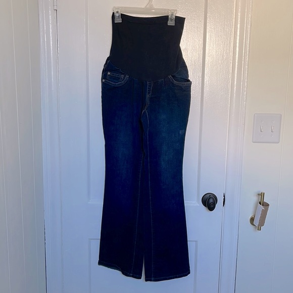 Indigo Blue Denim - MATERNITY Indigo Blue Over Belly Jeans